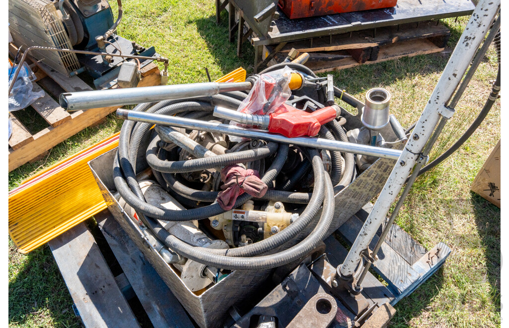 Pallet Containing Jack, Pump Hoses & Fittings ETC