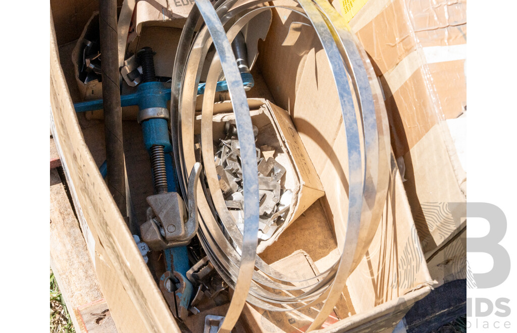 Pallet Containing Various Earth Moving Bucket Teeth, Bearings, Gauges & Filters ETC