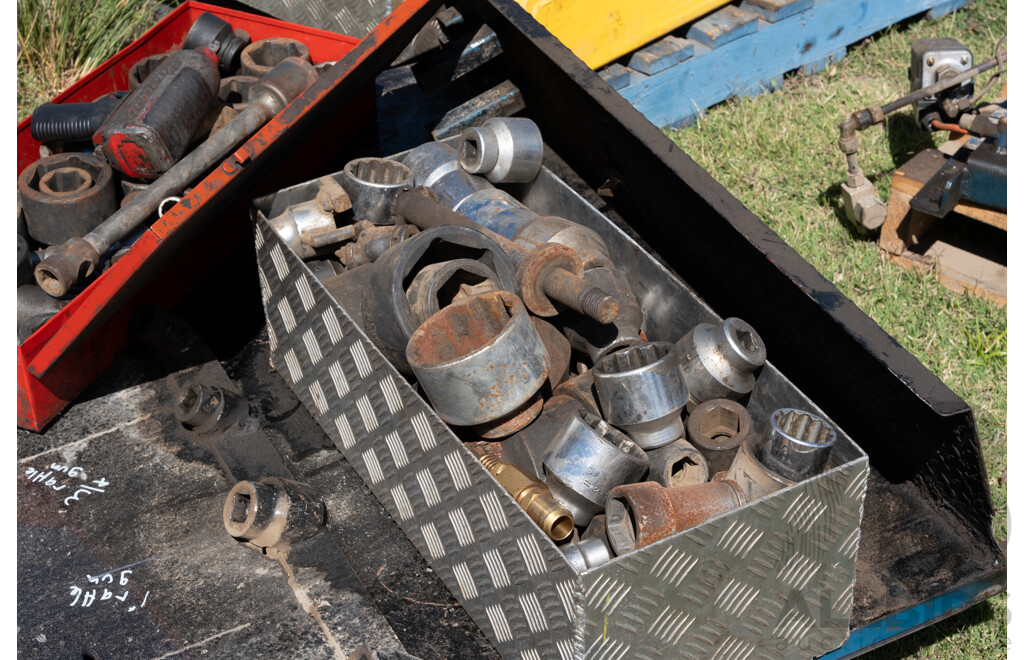 Pallet Containing Custom Built Socket Board & Large Sockets to Suit ETC