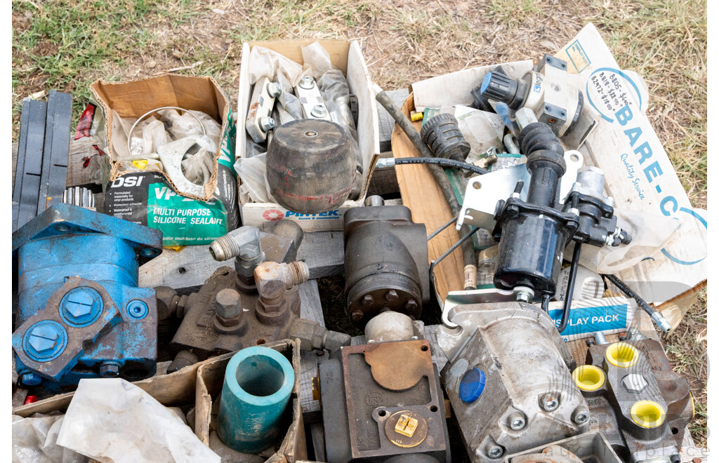 Pallet Containing Qty of Hydraulic Pumps & Fittings ETC