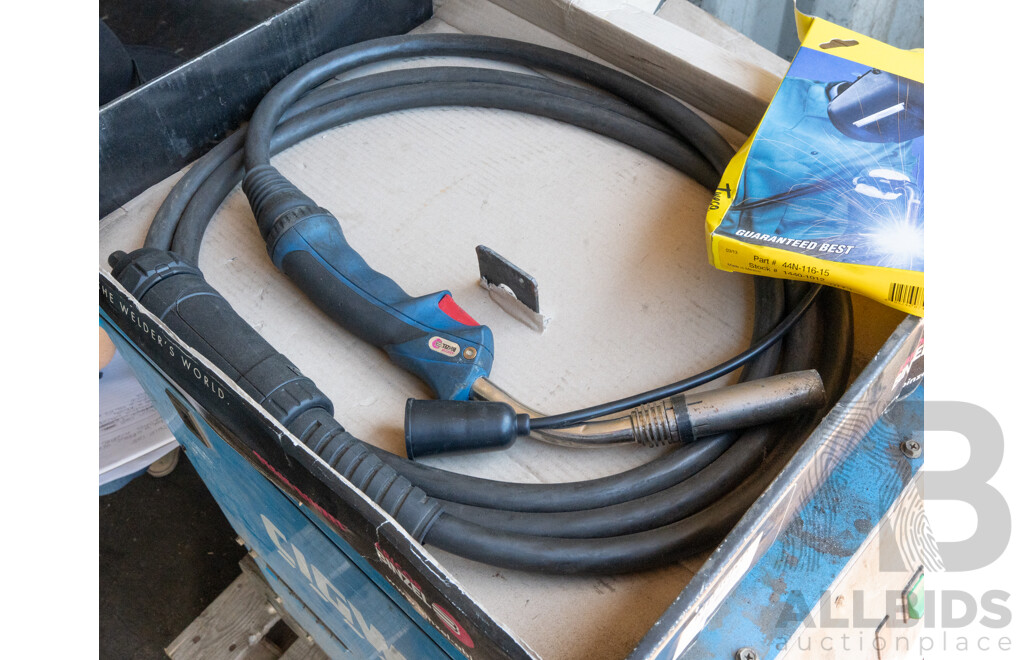 Pallet Containing Transmig Welders, Welding Alloy, 4m Grip Torch & Hose ETC