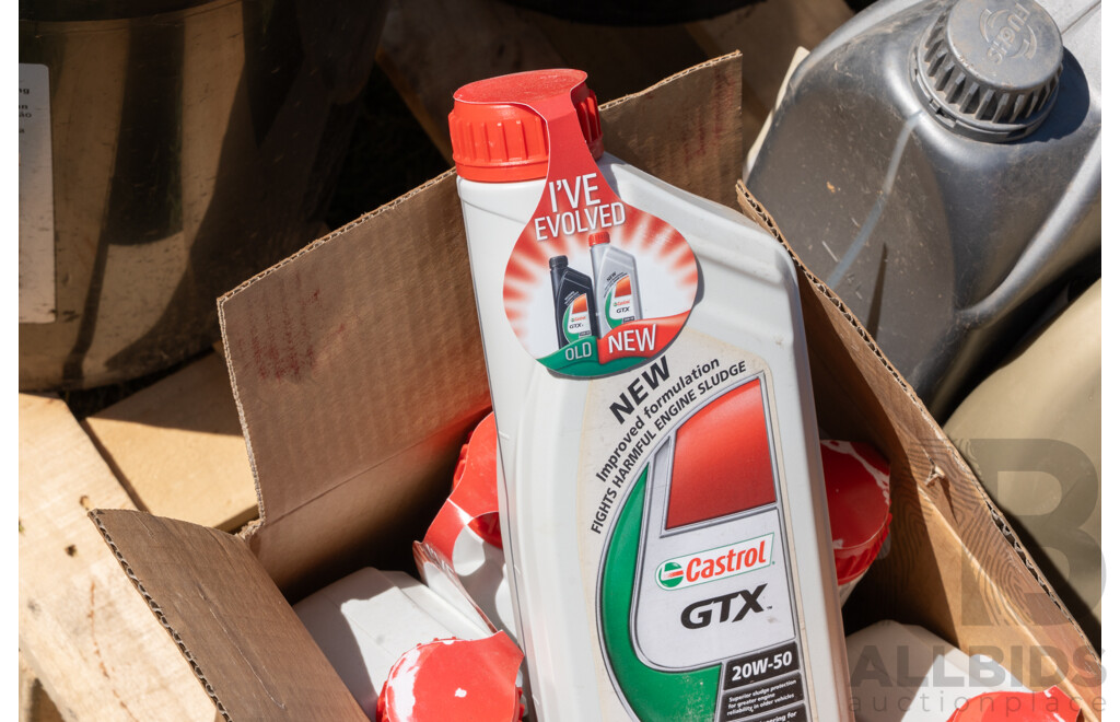 Pallet Containing Assorted Motor Oil, Coolant & Transmission Fluid ETC