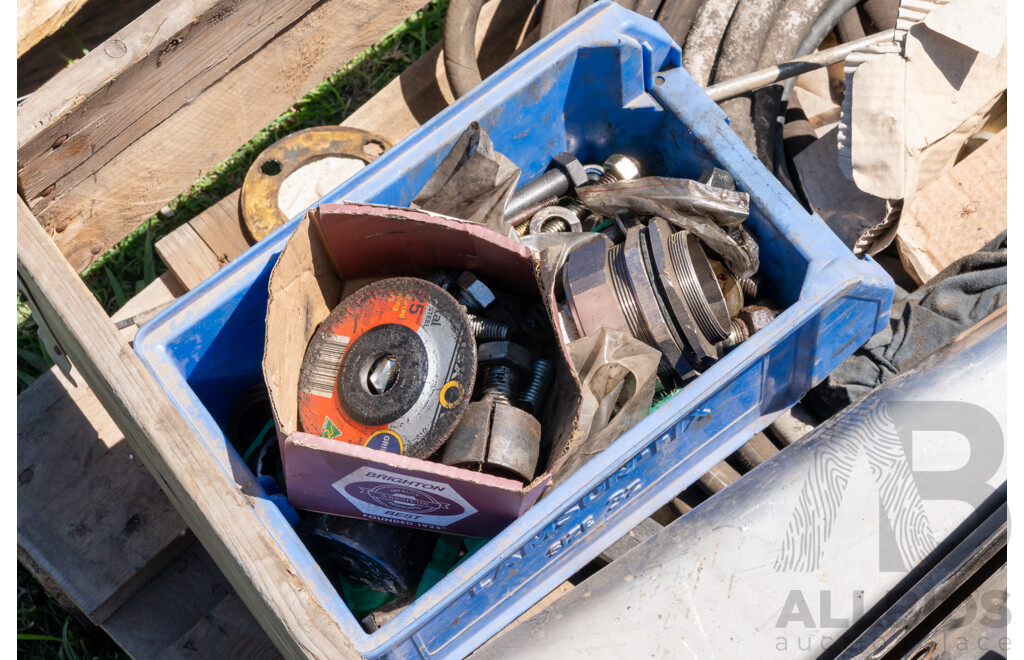 Pallet Containing Hydraulic Pump, Hoses & Brackets ETC