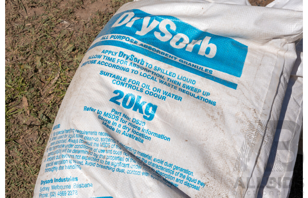 Skid Containing Quantity of 3 20kg Bags of Dry Sorb