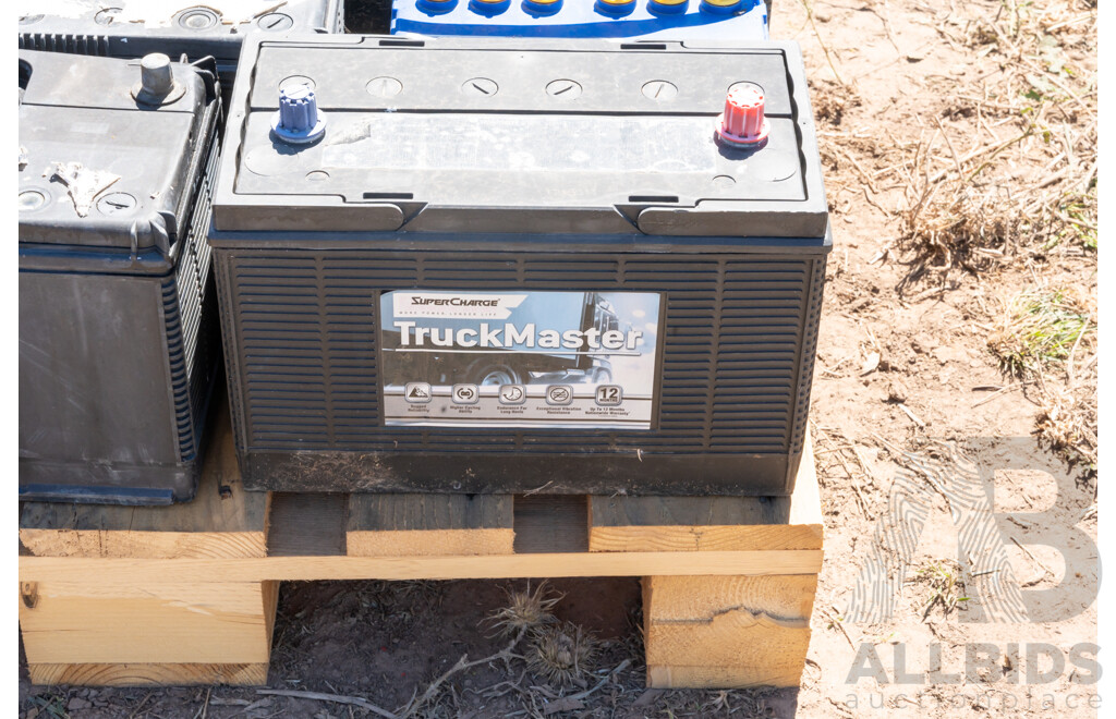 Pallet Containing Quantity of 6 Scrap Batteries