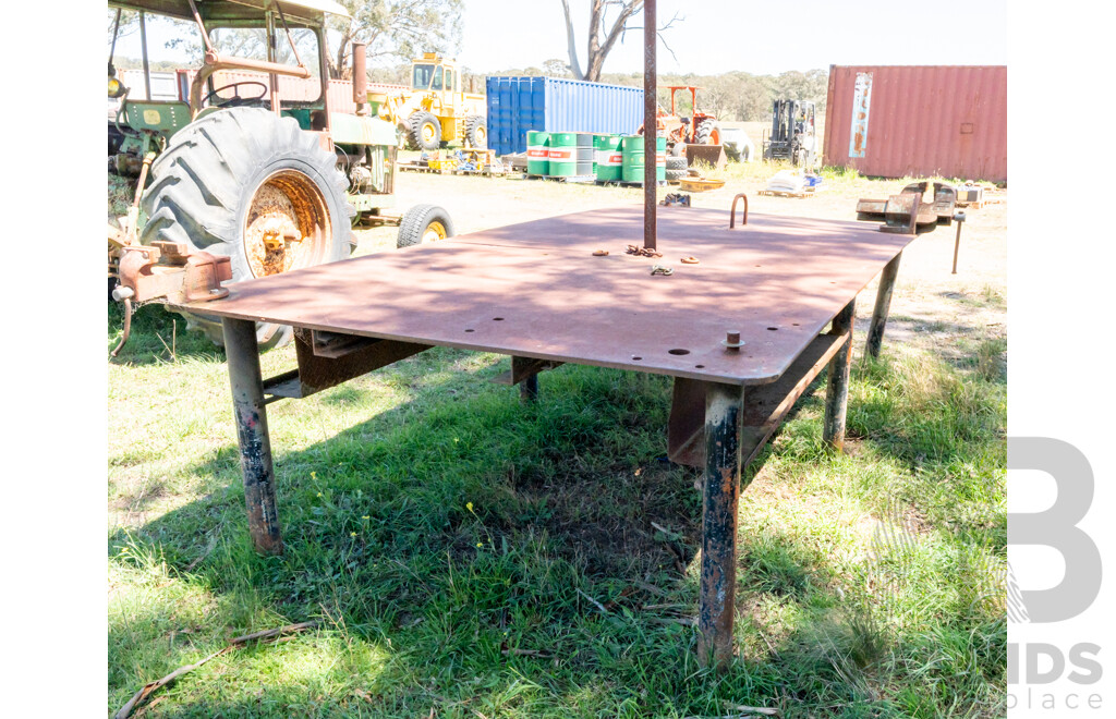Steel Workshop Bench with Attachments Included 