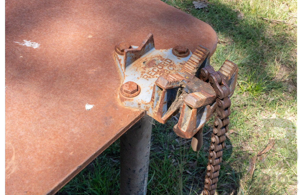 Steel Workshop Bench with Attachments Included 