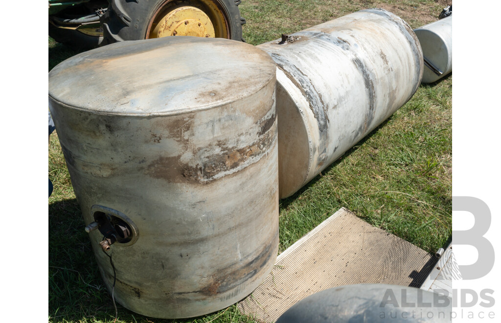 Job Lot Quantity of 2 Aluminum Diesel Fuel Tanks