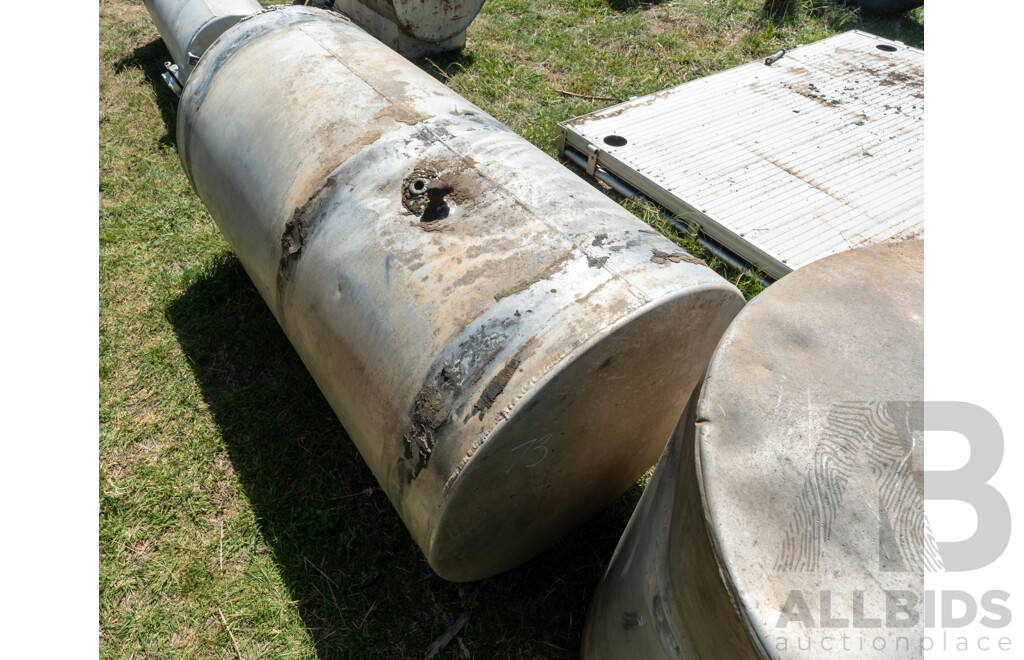 Job Lot Quantity of 2 Aluminum Diesel Fuel Tanks