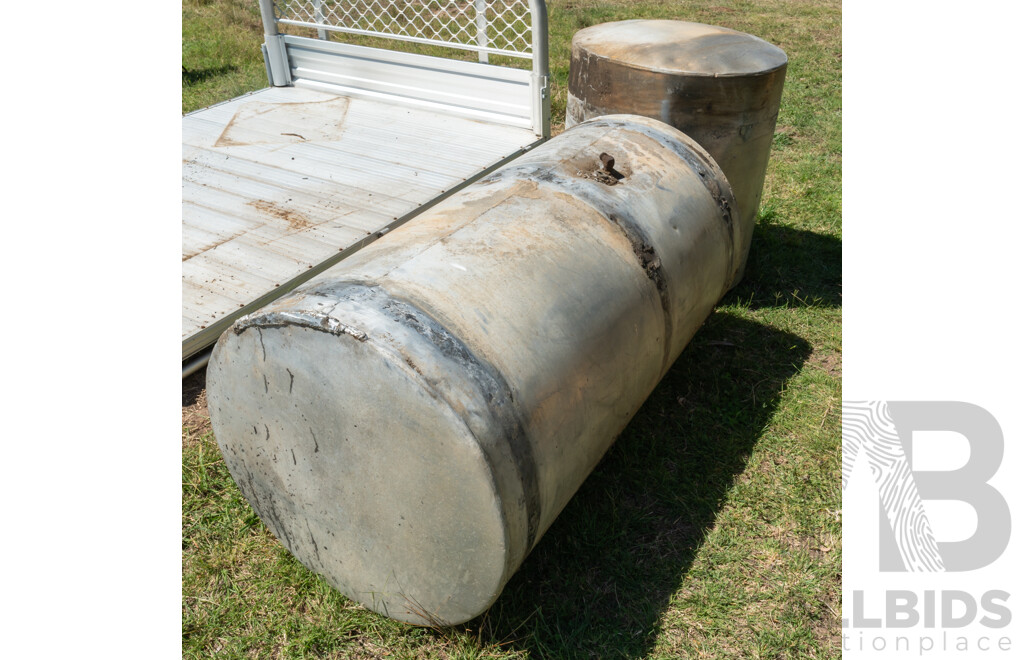 Job Lot Quantity of 2 Aluminum Diesel Fuel Tanks