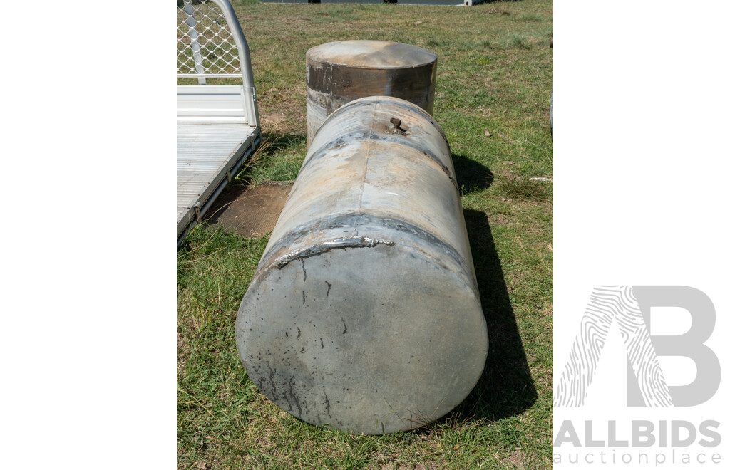 Job Lot Quantity of 2 Aluminum Diesel Fuel Tanks