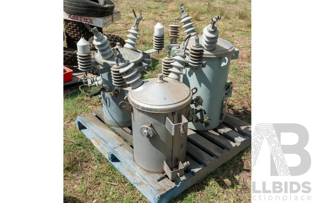 Pallet Containing Quantity of 3 Transformers ETC