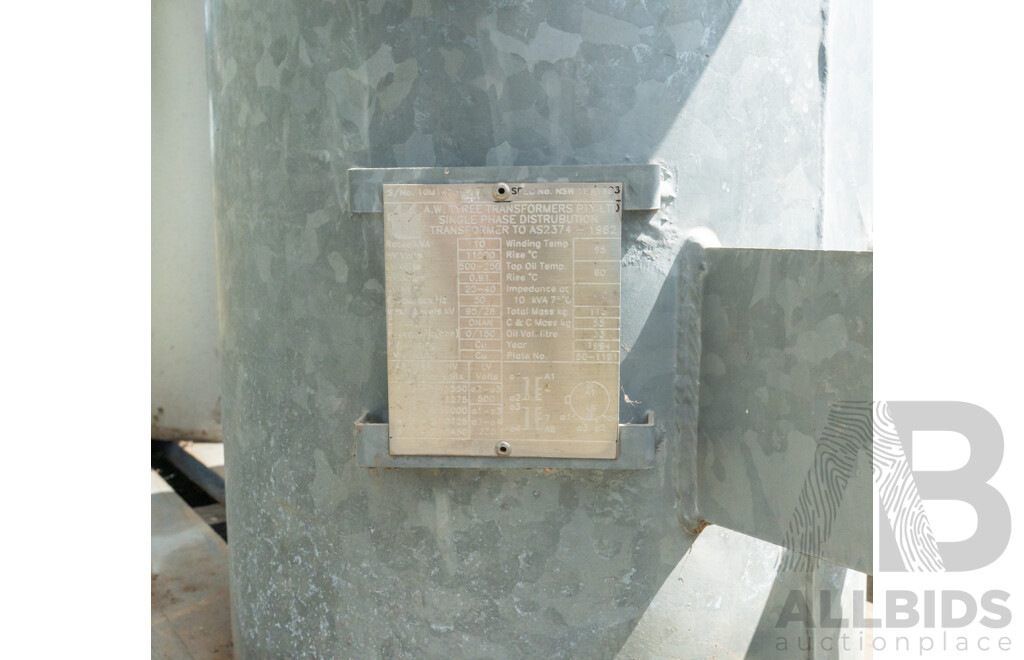 Pallet Containing Quantity of 3 Transformers ETC