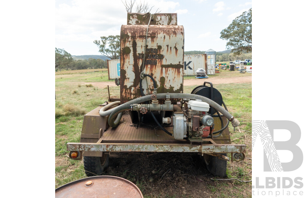 Dual Axle Trailer Mounted Fuel Tank/Cell with Honda Generator