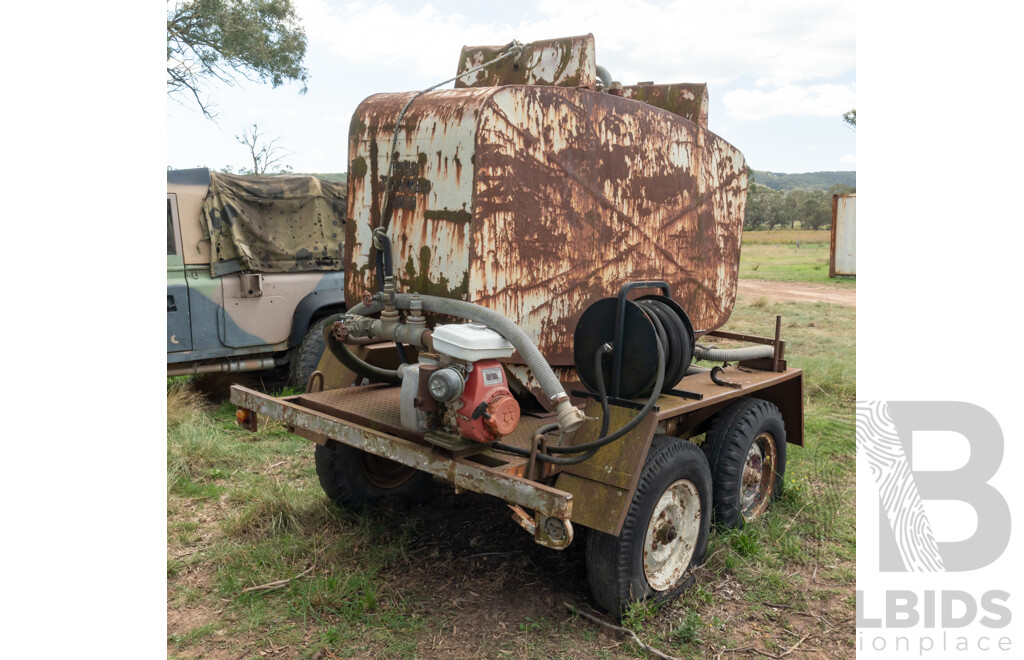 Dual Axle Trailer Mounted Fuel Tank/Cell with Honda Generator