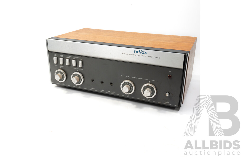 Retro Revox A78 MKII Stereo Amplifier Number G 044383