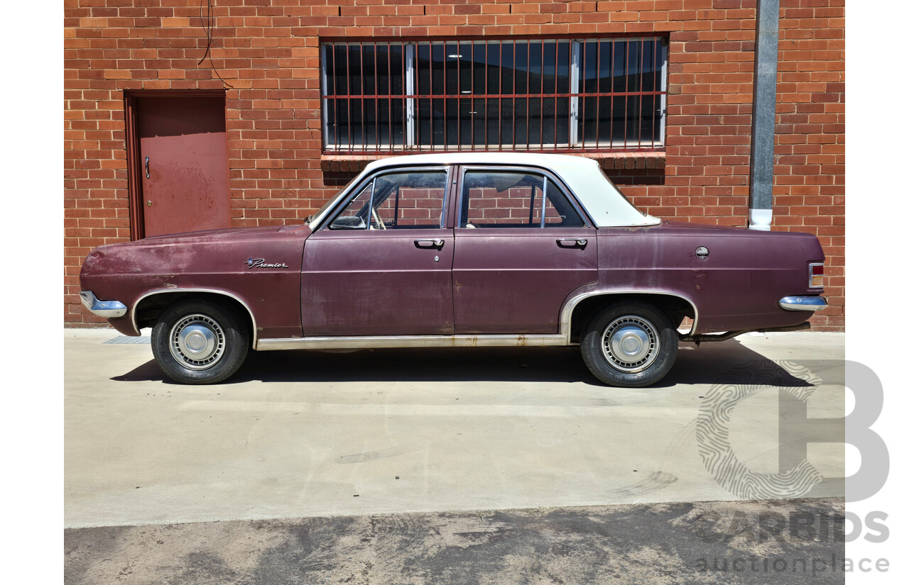 1/1965 Holden HD Premier X2 Package 4d Sedan Egmont Maroon Metallic / Fowlers Ivory 2.9L