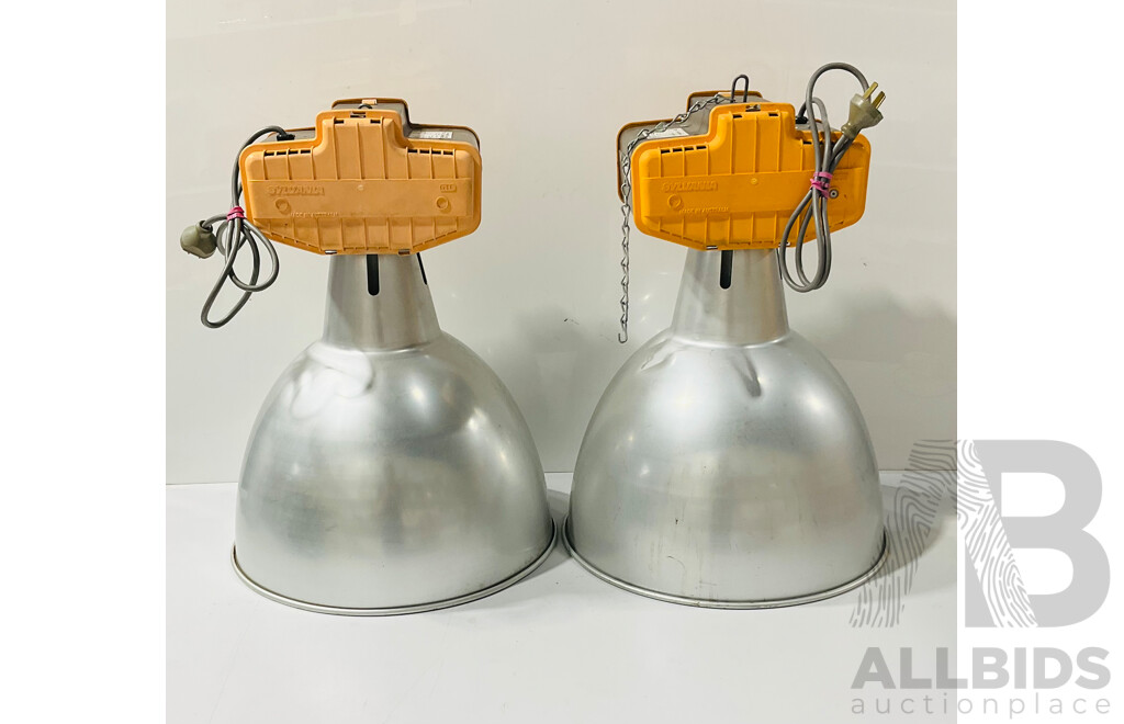 Pair of Factory Industrial Lights