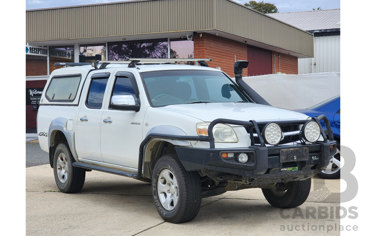 6/2009 Mazda Bt50 B3000 SDX (4x4) 08 UPGRADE Dual Cab P/Up White 3.0L