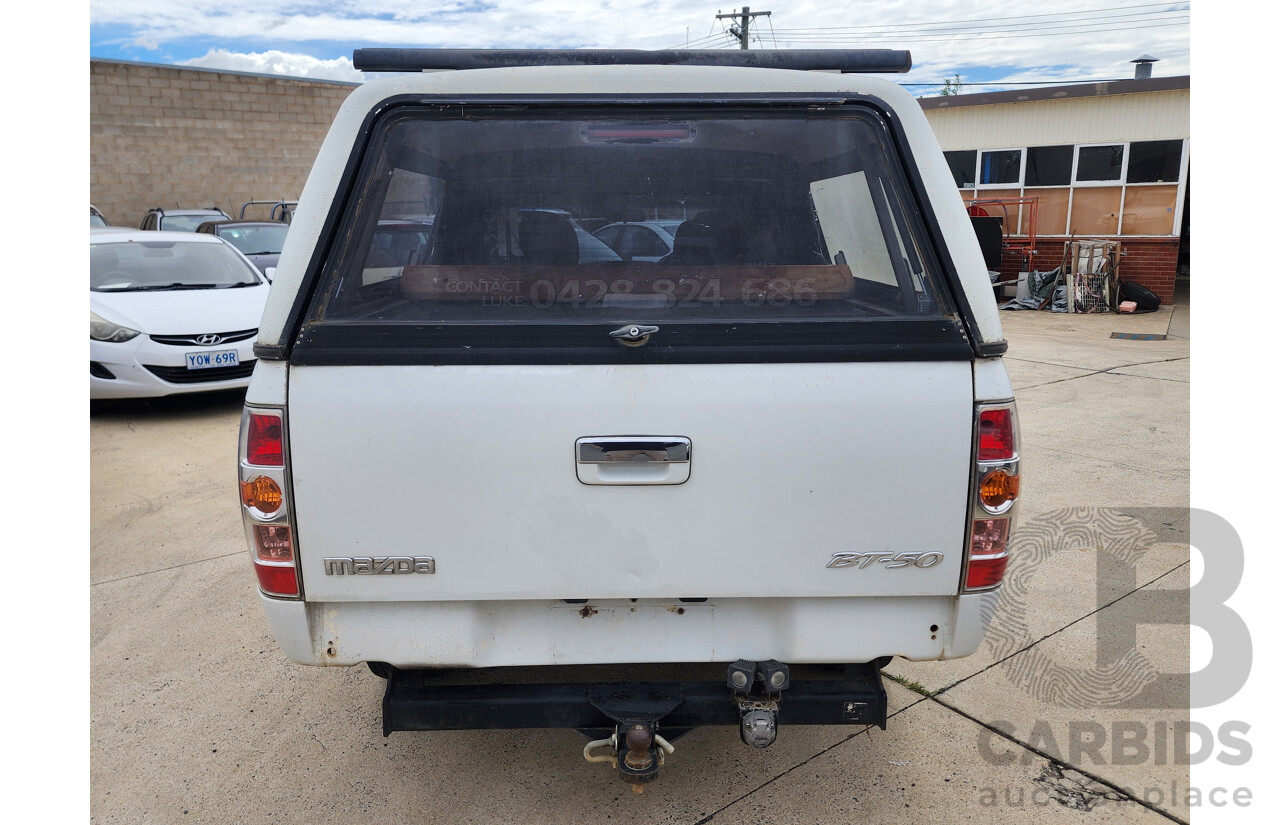 6/2009 Mazda Bt50 B3000 SDX (4x4) 08 UPGRADE Dual Cab P/Up White 3.0L