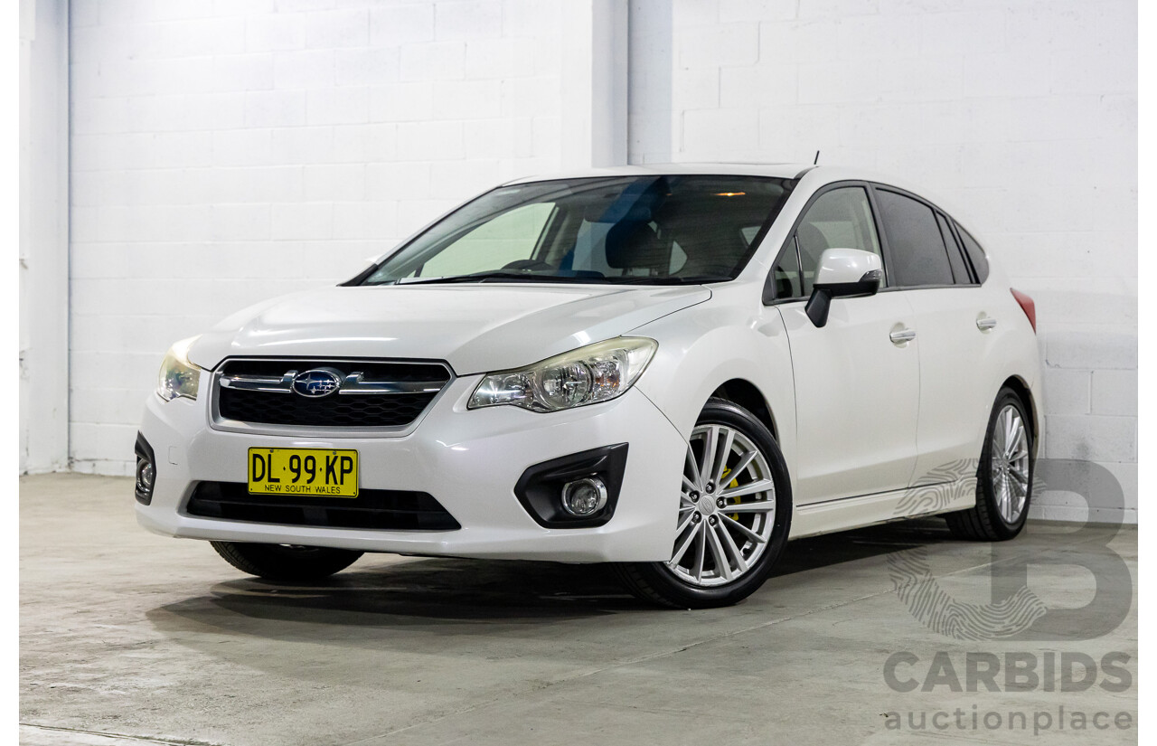 6/2012 Subaru Impreza 2.0i-S (AWD) MY12 5d Hatchback Satin White Pearl 2.0L