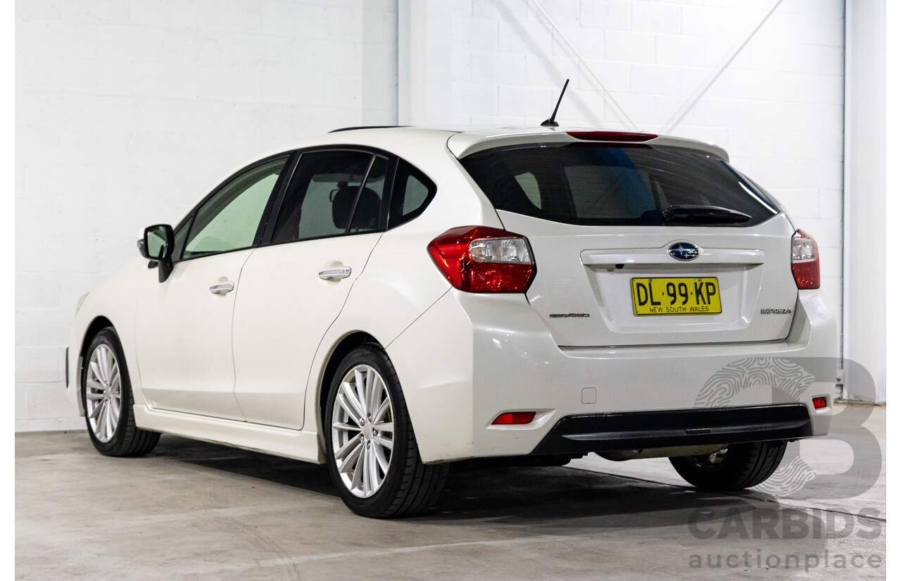 6/2012 Subaru Impreza 2.0i-S (AWD) MY12 5d Hatchback Satin White Pearl 2.0L