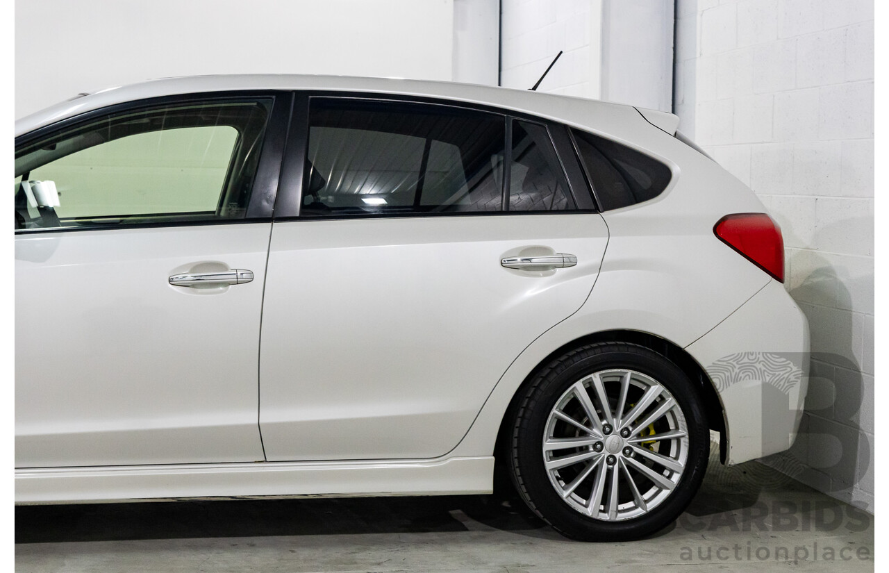 6/2012 Subaru Impreza 2.0i-S (AWD) MY12 5d Hatchback Satin White Pearl 2.0L