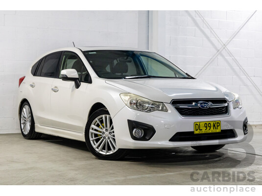 6/2012 Subaru Impreza 2.0i-S (AWD) MY12 5d Hatchback Satin White Pearl 2.0L