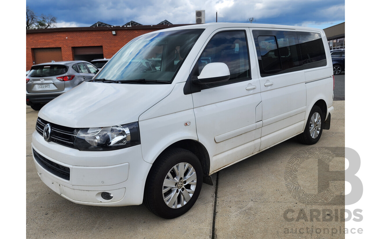 3/2014 Volkswagen Multivan Comfortline Tdi340 T5 MY13 4d Wagon White 2.0L