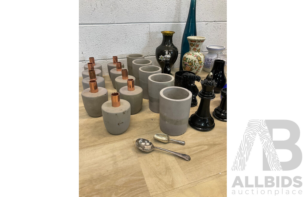 Collection of Vases, Candle Holders and More - Lot of 40