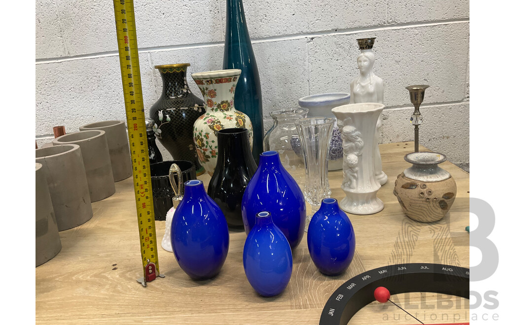 Collection of Vases, Candle Holders and More - Lot of 40