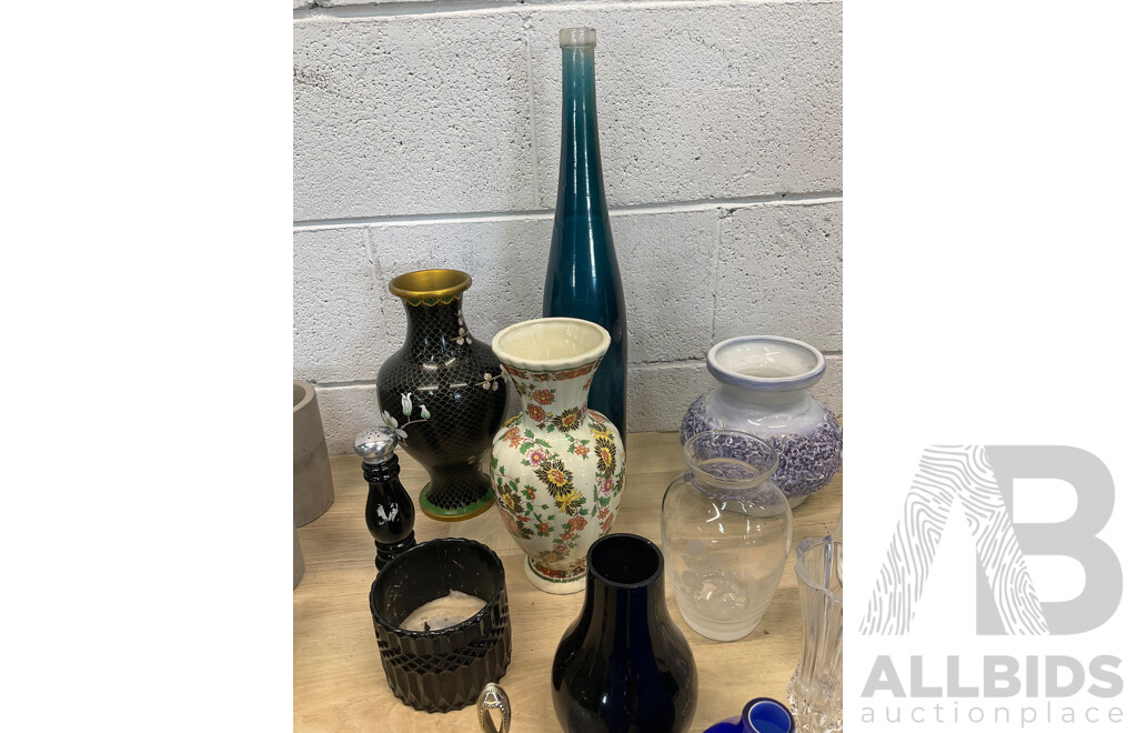 Collection of Vases, Candle Holders and More - Lot of 40