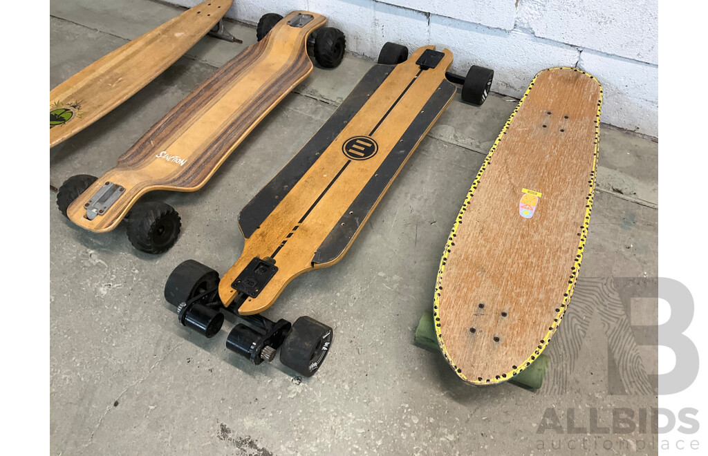 Longboard and Skateboards - Lot of 4