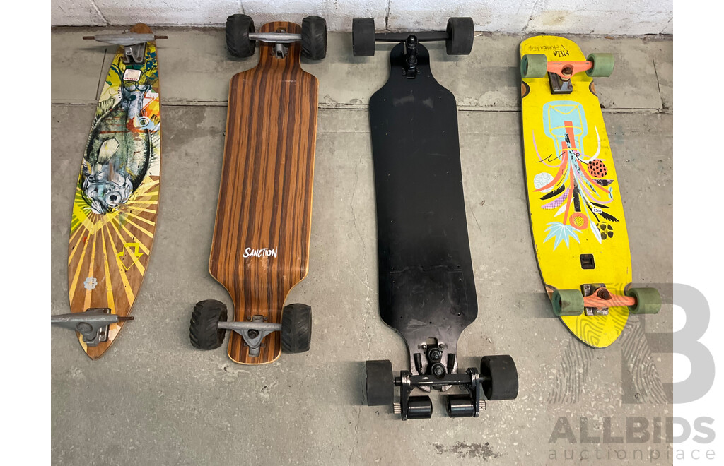 Longboard and Skateboards - Lot of 4