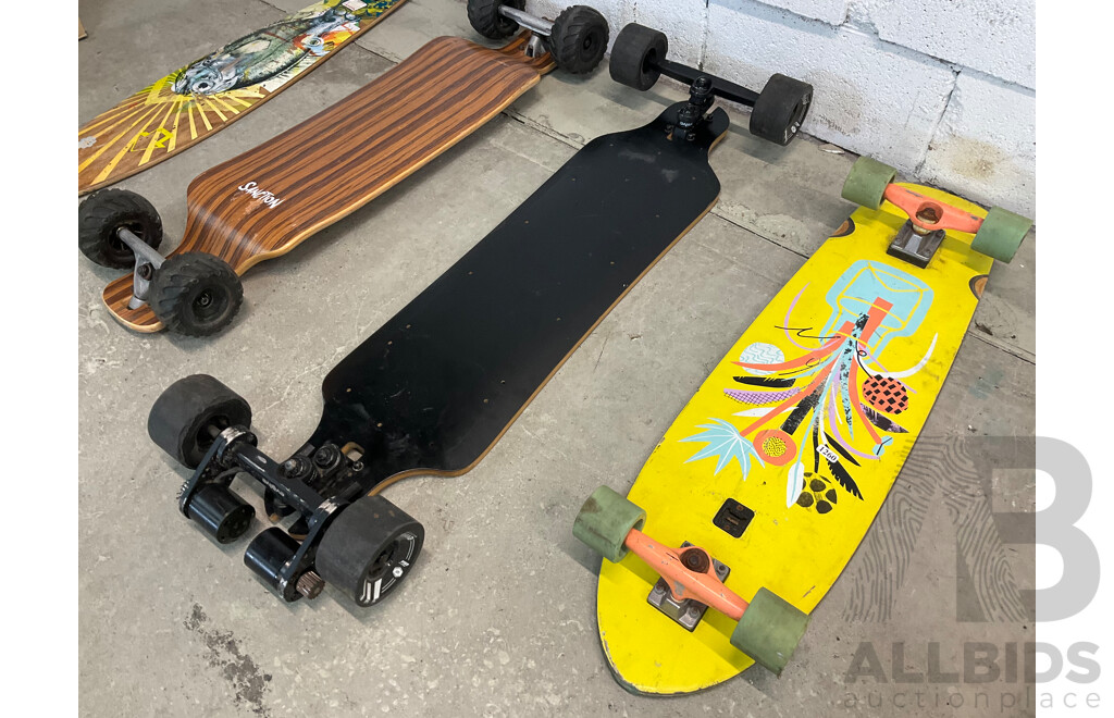 Longboard and Skateboards - Lot of 4