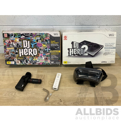 Wii Console, DJ HERO, DJ HERO and Accessories, BARSKA Binocular - Lot of 6