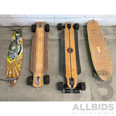 Longboard and Skateboards - Lot of 4