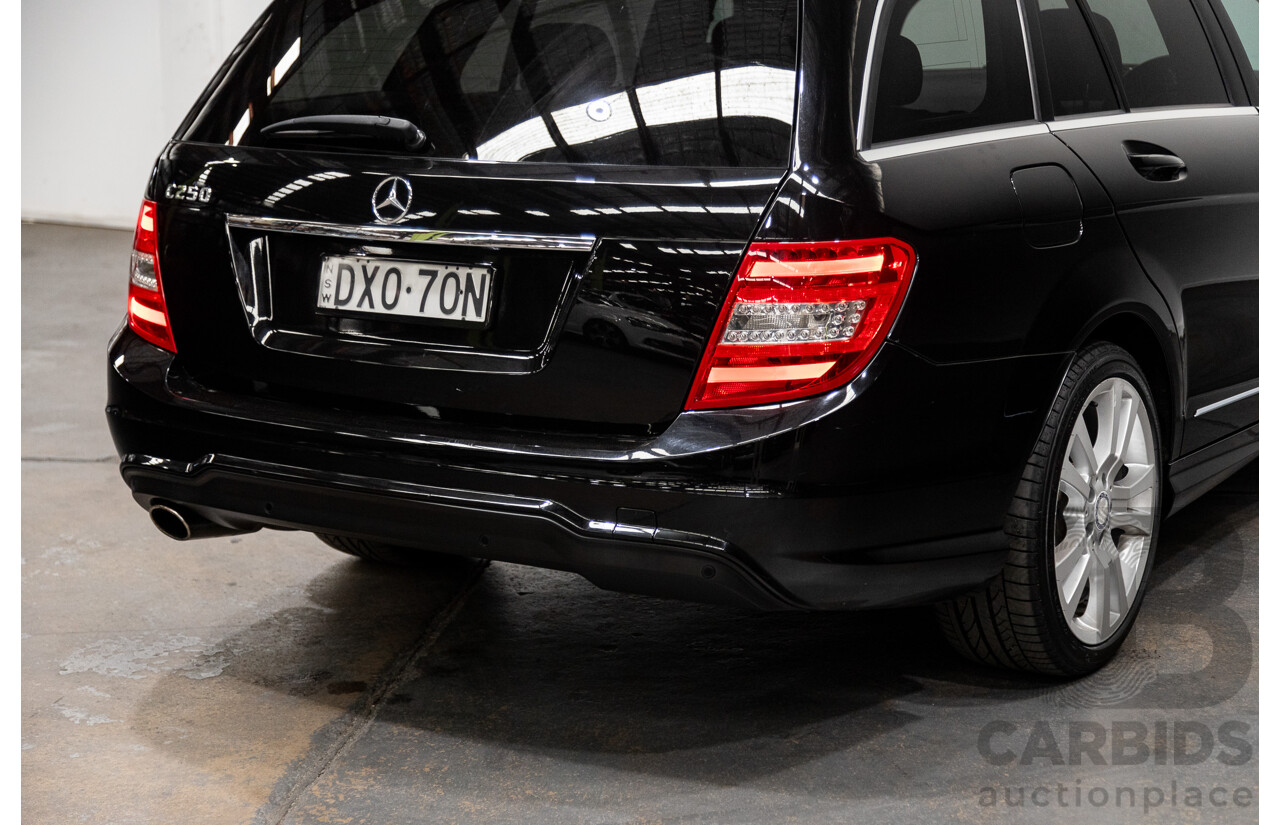 4/2014 Mercedes Benz C250 Avantgarde CGI Blue Efficiency W204 MY14 4d Wagon Obsidian Black Metallic Turbo 1.8L