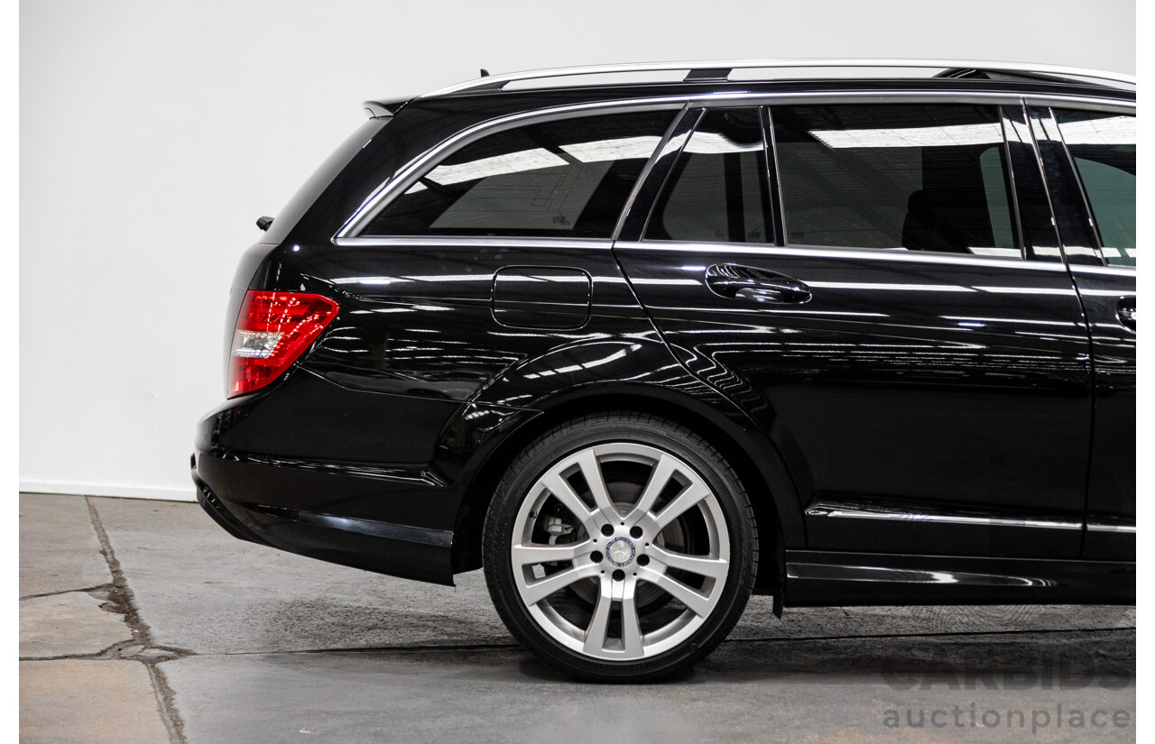 4/2014 Mercedes Benz C250 Avantgarde CGI Blue Efficiency W204 MY14 4d Wagon Obsidian Black Metallic Turbo 1.8L