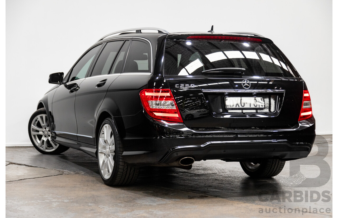 4/2014 Mercedes Benz C250 Avantgarde CGI Blue Efficiency W204 MY14 4d Wagon Obsidian Black Metallic Turbo 1.8L