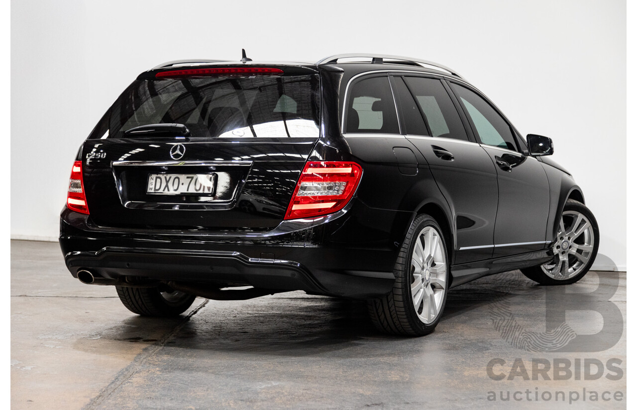 4/2014 Mercedes Benz C250 Avantgarde CGI Blue Efficiency W204 MY14 4d Wagon Obsidian Black Metallic Turbo 1.8L