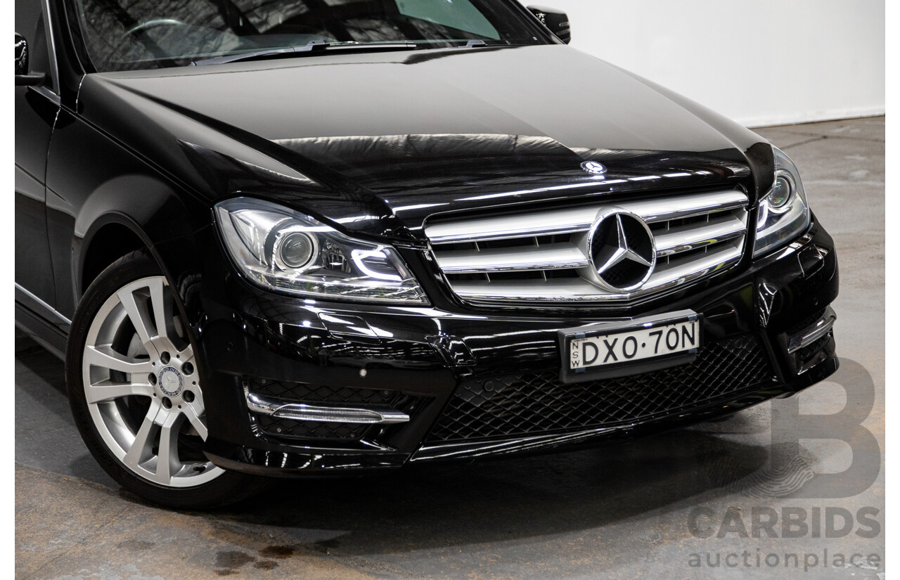 4/2014 Mercedes Benz C250 Avantgarde CGI Blue Efficiency W204 MY14 4d Wagon Obsidian Black Metallic Turbo 1.8L