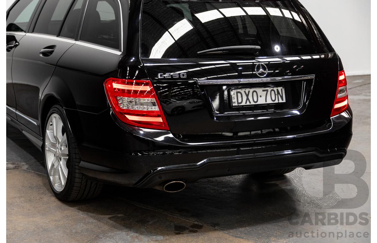 4/2014 Mercedes Benz C250 Avantgarde CGI Blue Efficiency W204 MY14 4d Wagon Obsidian Black Metallic Turbo 1.8L