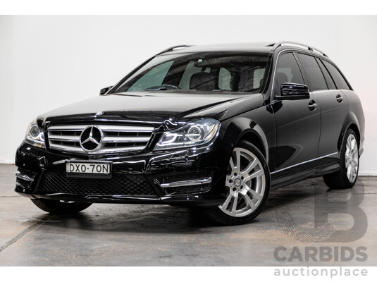 4/2014 Mercedes Benz C250 Avantgarde CGI Blue Efficiency W204 MY14 4d Wagon Obsidian Black Metallic Turbo 1.8L