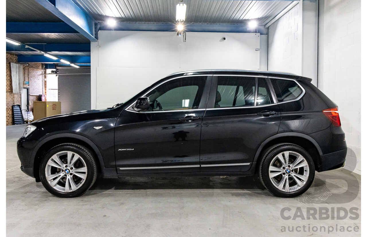 1/2012 BMW X3 Xdrive 30d (AWD) F25 4d Wagon Black Sapphire Metallic Turbo Diesel 3.0L