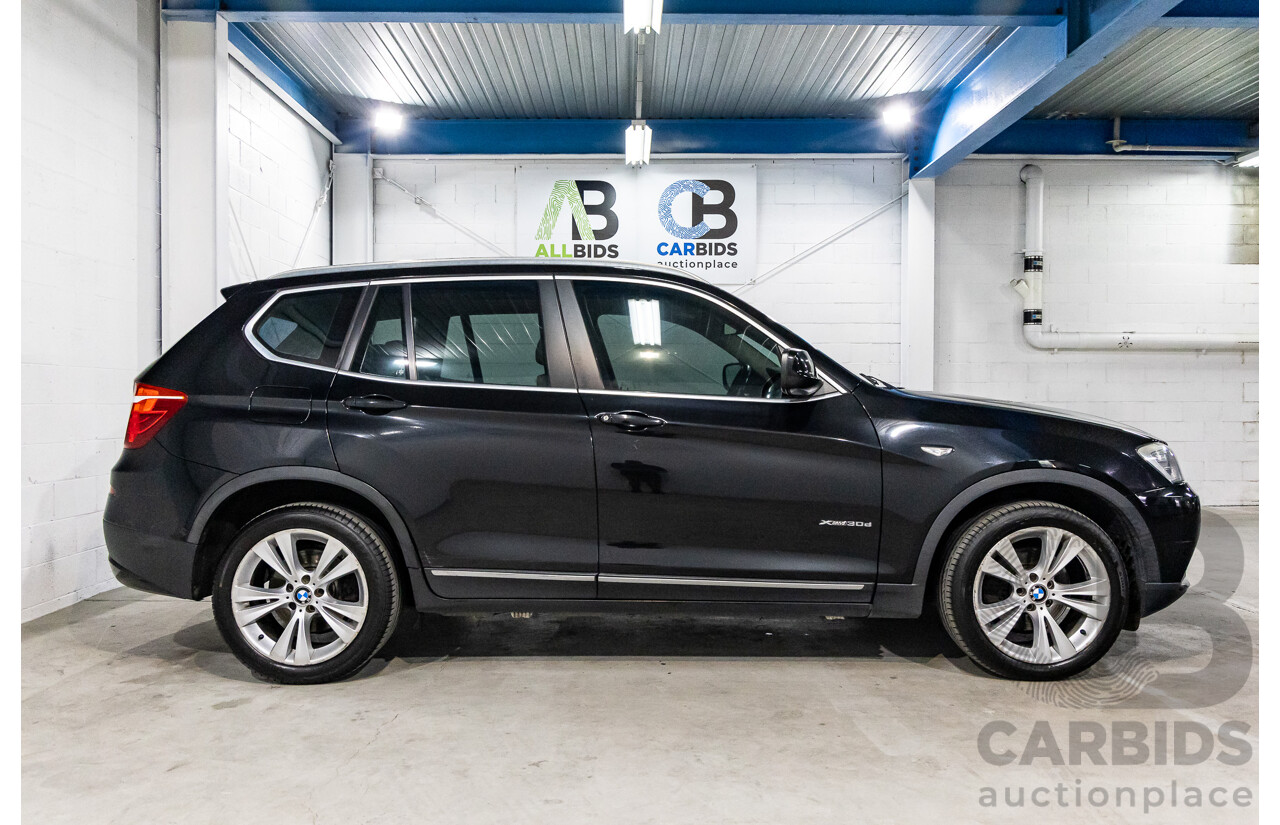 1/2012 BMW X3 Xdrive 30d (AWD) F25 4d Wagon Black Sapphire Metallic Turbo Diesel 3.0L