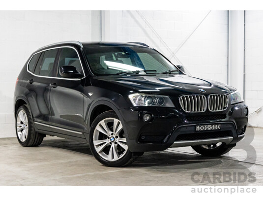 1/2012 BMW X3 Xdrive 30d (AWD) F25 4d Wagon Black Sapphire Metallic Turbo Diesel 3.0L