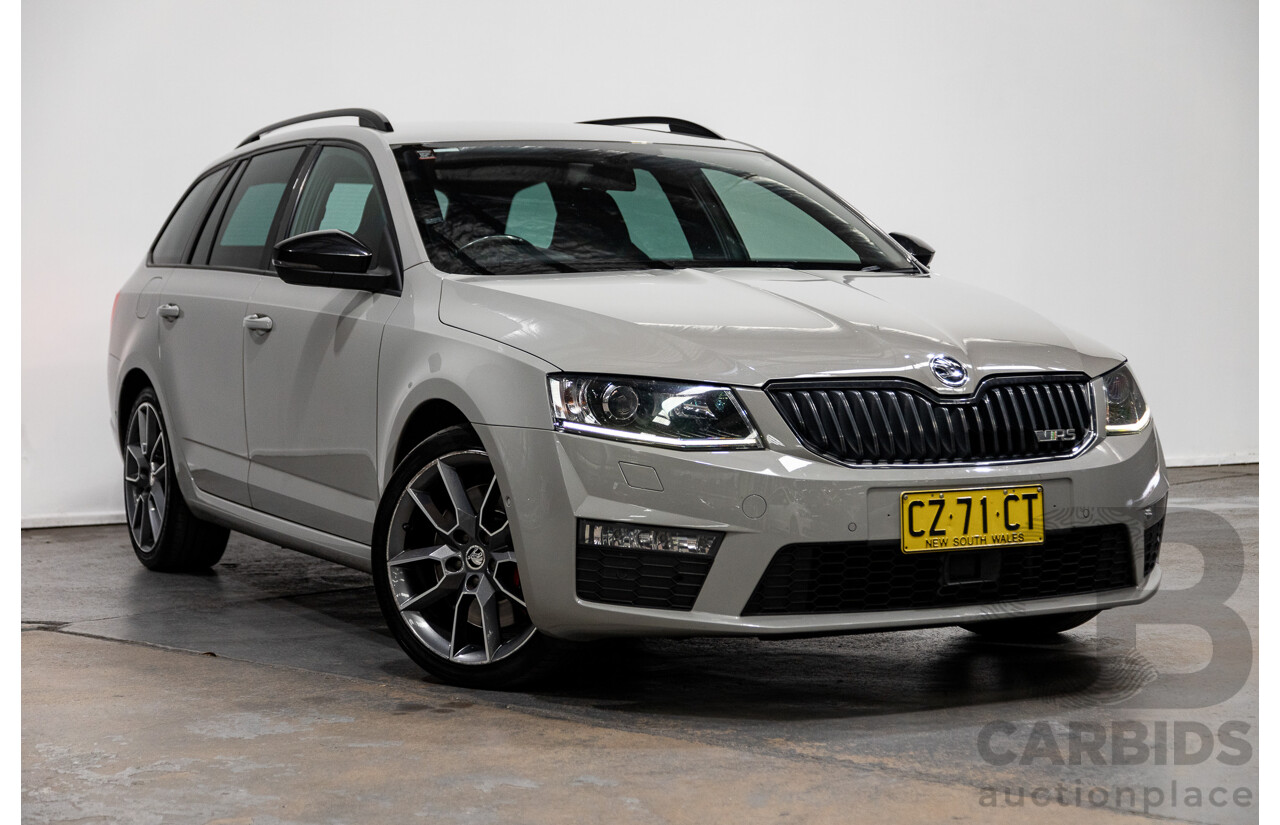 03/2016 Skoda Octavia RS 162 TSI NE MY16 4D Wagon Steel Grey Turbo 2.0L