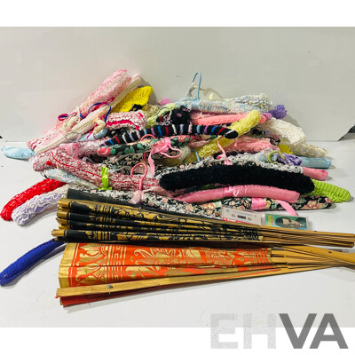 Large Collection Retro Coat Hangers with Covers Including Crochet Examples and More