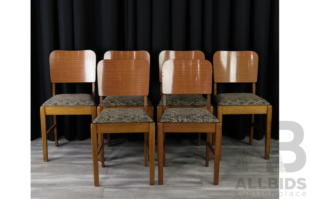 Set of Six Laminate Back Dining Chairs by CRO Furniture